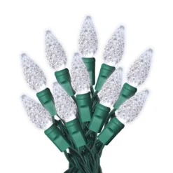 Sylvania 200-Count Indoor Outdoor Pure White LED C6 Christmas String Lights