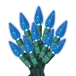 Sylvania 200-Count Indoor/Outdoor Blue LED C6 Christmas String Lights