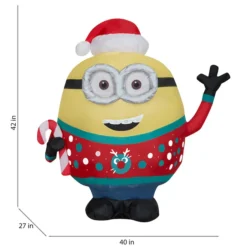 Universal Airblown Inflatable Lighted Otto Minion With Christmas Sweater And Santa Hat - 3-ft -Cheap Northlight Store 23036043ca
