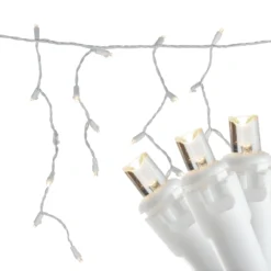 Northlight 100 Christmas Lights LED Wide Angle Icicle - White Wire