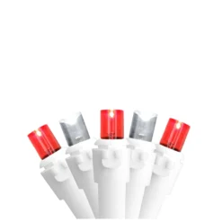 Northlight Christmas Lights 100 Red And Pure White LED Wide Angle Icicle - 5.5 Ft