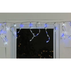 Northlight Christmas Lights 100 Blue And Pure White LED Wide Angle Icicle - 5.5 Ft -Cheap Northlight Store 330748869 AlternateImage2