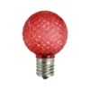 Northlight Faceted LED G40 Christmas Replacement Bulbs - Red - Pack Of 25