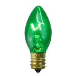 Northlight Transparent C7 Christmas Replacement Bulbs - Green - Pack Of 25