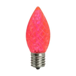 Northlight Faceted LED C9 Christmas Replacement Bulbs - Pink - Pack Of 25