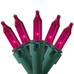 Northlight 100-Count Constant Pink Incandescent Electrical-Outlet Indoor/Outdoor 20.25-ft Christmas String Lights