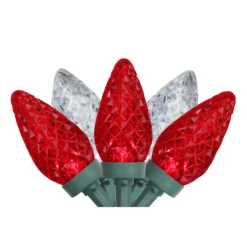 Northlight 100-Count Constant Red/White LED Electrical-Outlet Indoor/Outdoor 66-ft Christmas String Lights