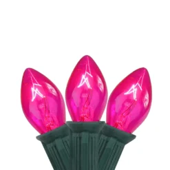 Northlight 25-Count Constant Pink Incandescent Electrical-Outlet Indoor/Outdoor 24-ft Christmas String Lights