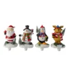 Northlight Santa Snowman Penguin And Reindeer Christmas Stocking Holders 5.75-in - Set Of 4