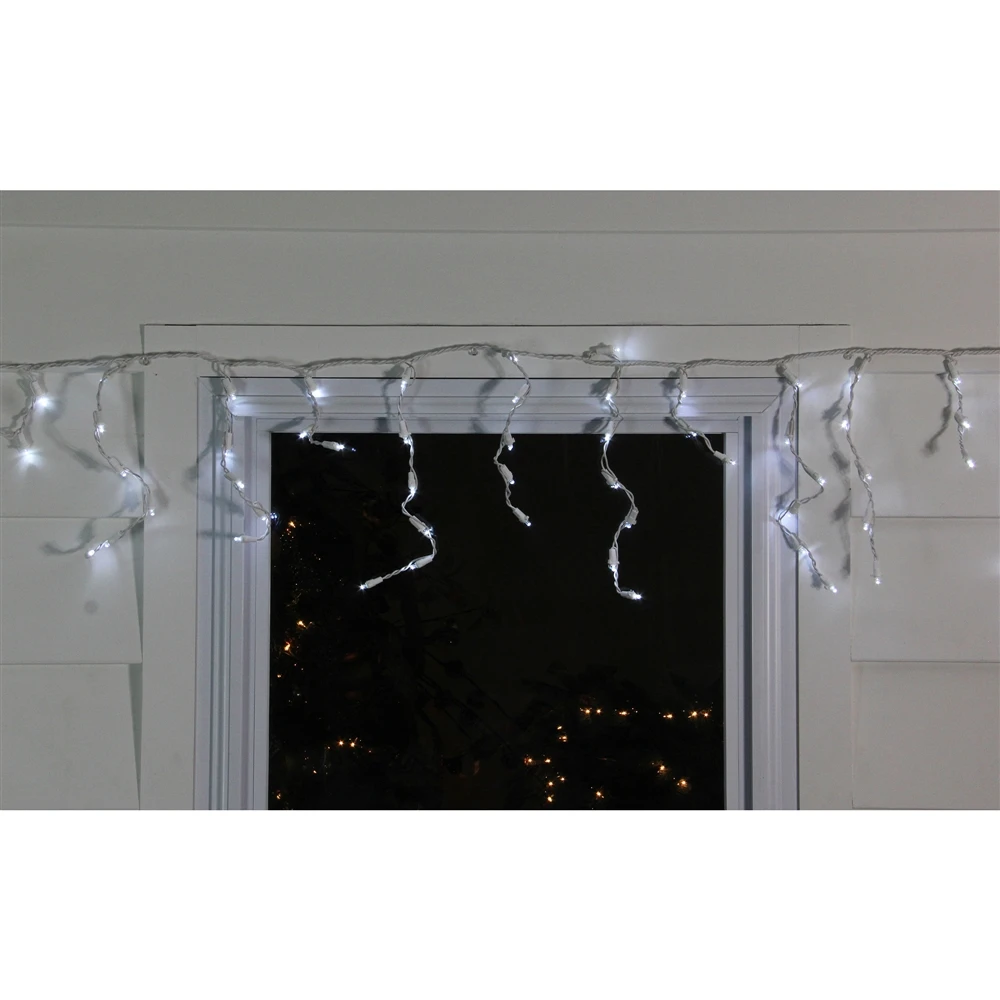Northlight 100-Count Constant Pure White LED Electrical-Outlet Indoor/Outdoor 5.5-ft Christmas String Lights 2 Northlight 100-Count Constant Pure White LED Electrical-Outlet Indoor/Outdoor 5.5-ft Christmas String Lights - Image 2