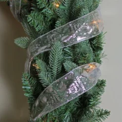 Northlight 2.5-in X 30-ft Silver Wired Christmas Words Craft Ribbon -Cheap Northlight Store 330928283 AlternateImage2