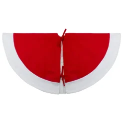 Northlight 48-in Red Sleigh And Reindeer Embroidered Christmas Tree Skirt -Cheap Northlight Store 330928326 AlternateImage3