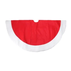 Northlight 48-in Red And White Traditional Christmas Tree Skirt With Border -Cheap Northlight Store 330928366 AlternateImage2
