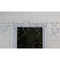 Northlight 50 Blue Mini Window Curtain Icicle Christmas Lights -Cheap Northlight Store 330928392 AlternateImage3