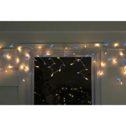 Northlight 150 Blue And Clear Mini Window Curtain Icicle Christmas Lights -Cheap Northlight Store 330928409 AlternateImage3
