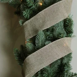 Northlight 2.5-in X 30-ft Faded Green And Brown Burlap Christmas Wired Craft Ribbon 5 Northlight 2.5-in X 30-ft Faded Green And Brown Burlap Christmas Wired Craft Ribbon -Cheap Northlight Store 330928476 AlternateImage2