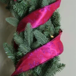 Northlight 2.5-in X 30-ft Purple And Pink Shimmering Wired Christmas Craft Ribbon 5 Northlight 2.5-in X 30-ft Purple And Pink Shimmering Wired Christmas Craft Ribbon -Cheap Northlight Store 330928506 AlternateImage2