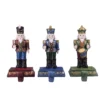 Northlight 7.75-in Red, Blue And Green Nutcracker Christmas Stocking Holders - Set Of 3