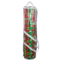 Northlight 30-in White And Transparent Christmas Gift Wrap Organizer Bag With Handles 5 Northlight 30-in White And Transparent Christmas Gift Wrap Organizer Bag With Handles -Cheap Northlight Store 330933084 AlternateImage2