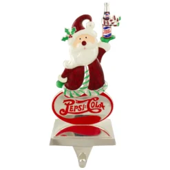 Northlight 9.75-in Silver Pepsi-Cola Santa Claus Christmas Stocking Holder