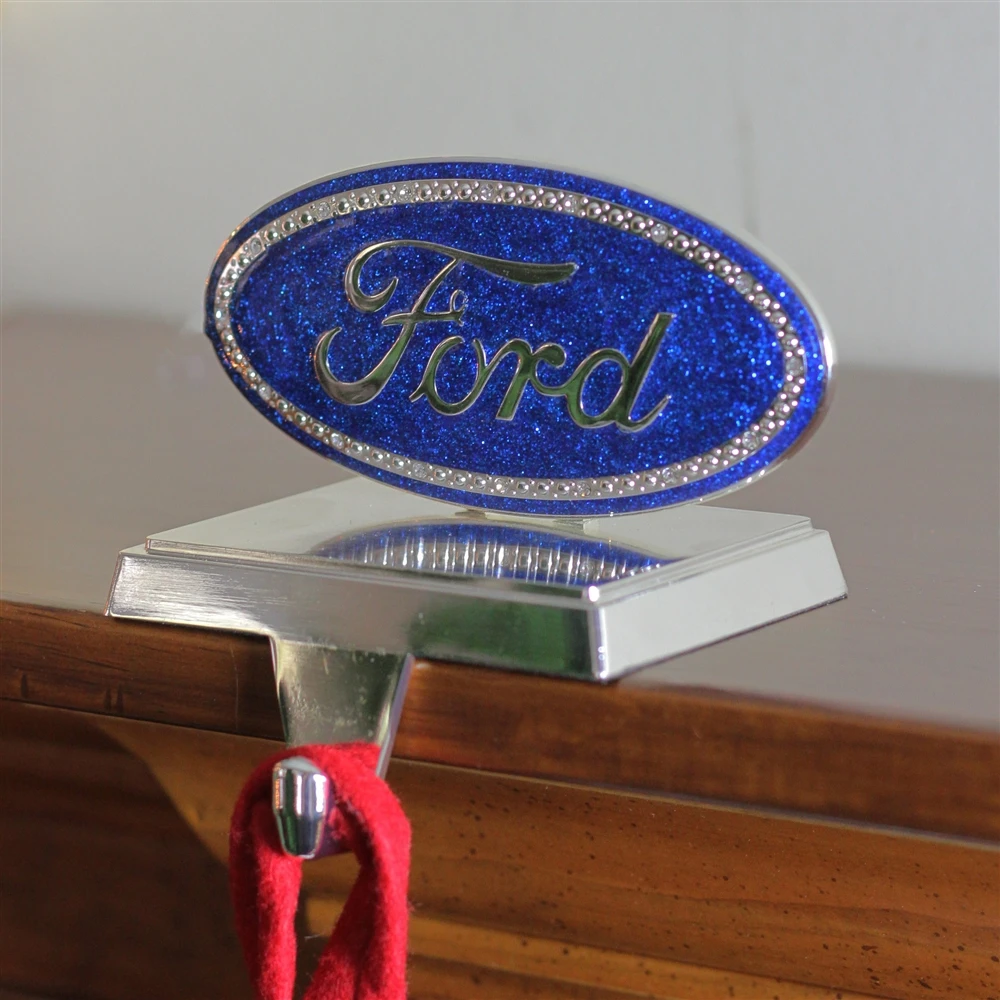 Northlight 5-in Blue And Silver Iconic Ford Logo Christmas Stocking Holder 3 Northlight 5-in Blue And Silver Iconic Ford Logo Christmas Stocking Holder - Image 3