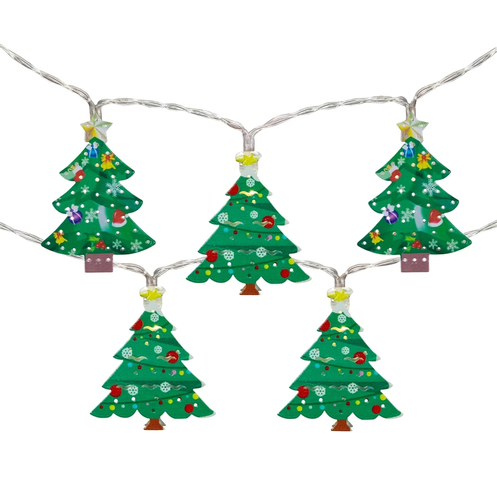 Northlight 10-Count 4.5-ft Metal Christmas Tree LED Battery-Operated Indoor Christmas String Lights 1 Northlight 10-Count 4.5-ft Metal Christmas Tree LED Battery-Operated Indoor Christmas String Lights