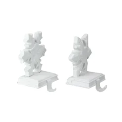 Northlight 9.5-in White Glittered Snowflake Christmas Stocking Holders - Set Of 2 -Cheap Northlight Store 330933250 AlternateImage1