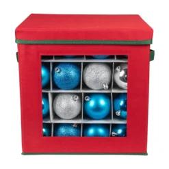 Northlight 12-in Red And Green Christmas Ornament Storage Bag With Dividers -Cheap Northlight Store 330933290 AlternateImage2