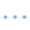 Northlight 20-Count 6-ft Blue Snowflake LED Battery-Operated Indoor Christmas String Lights