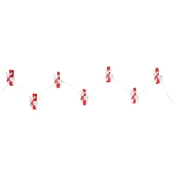 Northlight 10-Count 6.5-ft Warm White LED Battery-Operated Indoor Reindeer Christmas String Lights