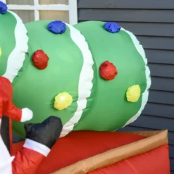 HomCom 70.75-in LED Christmas Santa Inflatable -Cheap Northlight Store 330936397 AlternateImage4