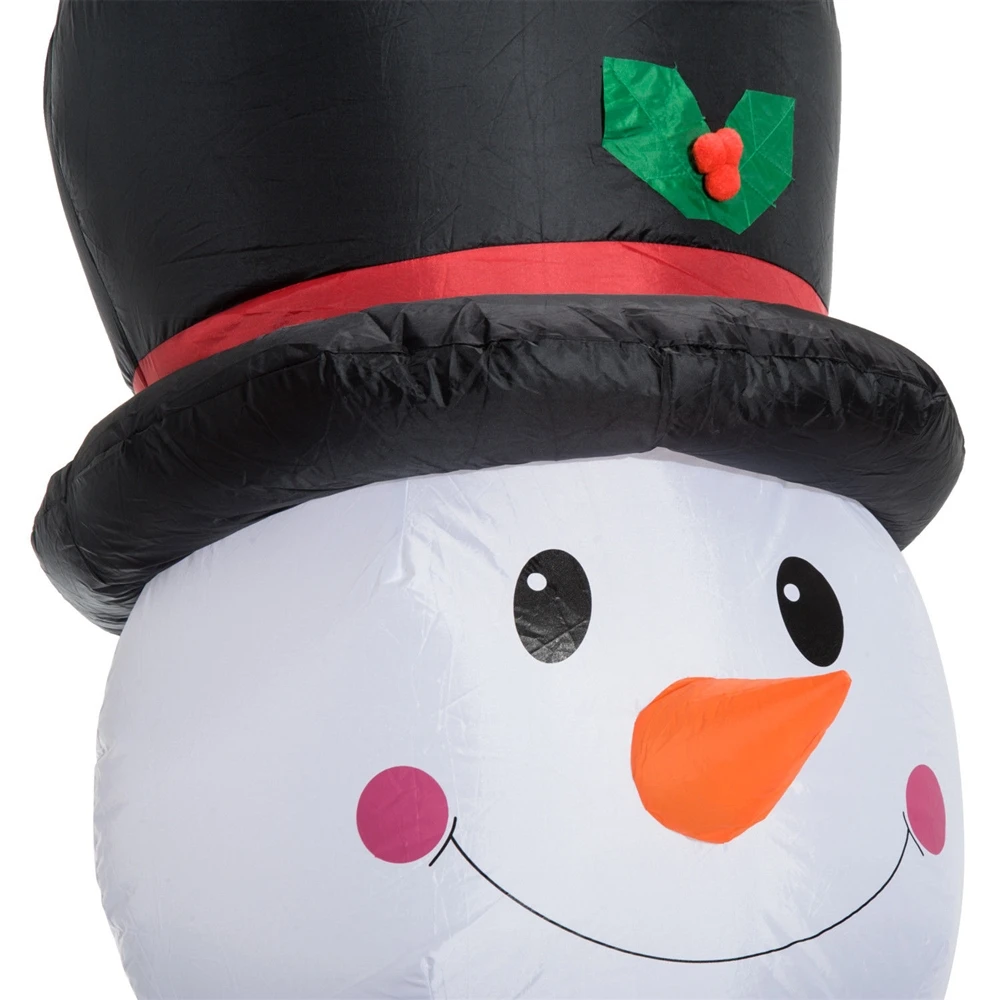 HomCom 94.5-in LED Christmas Snowman Inflatable 5 HomCom 94.5-in LED Christmas Snowman Inflatable - Image 5