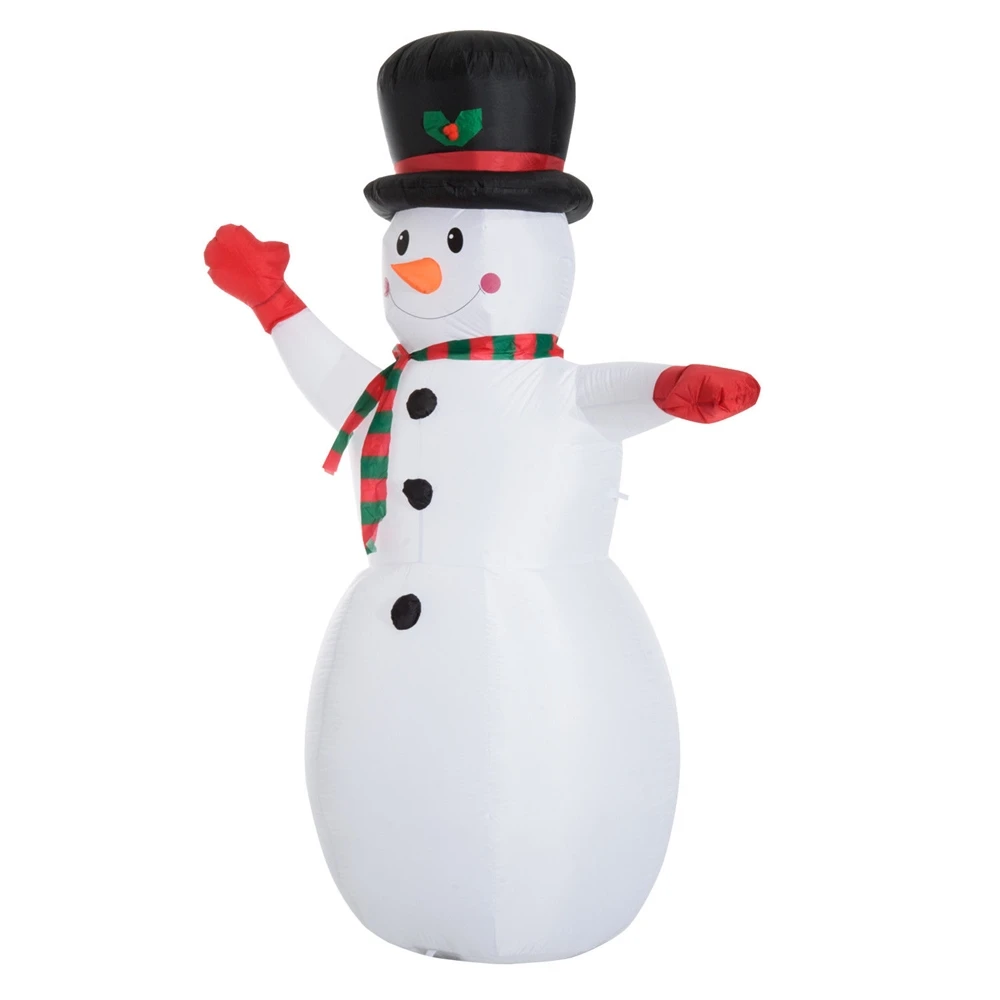 HomCom 94.5-in LED Christmas Snowman Inflatable 1 HomCom 94.5-in LED Christmas Snowman Inflatable