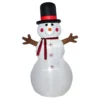 HomCom 6-ft Internal Light Snowman Christmas Inflatable