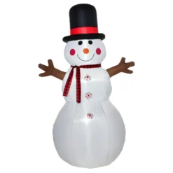 HomCom 6-ft Internal Light Snowman Christmas Inflatable