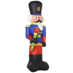 HomCom 8-ft Internal Light Nutcracker Christmas Inflatable