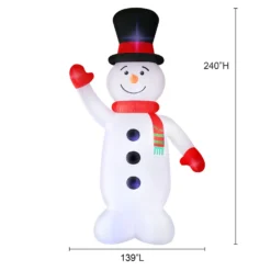 Occasions 240-in H X 74-in W Internal Light Snowman Christmas Inflatable -Cheap Northlight Store 331046744 AlternateImage4