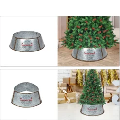 Costway 30-in Silver Metal Christmas Tree Collar -Cheap Northlight Store 331054238 AlternateImage2