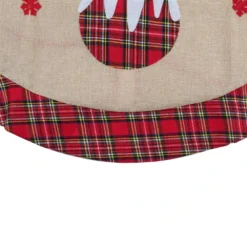 Northlight 48-in Burlap Plaid Tree Skirt With Christmas Puddings -Cheap Northlight Store 331054381 AlternateImage3