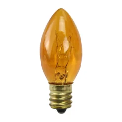 Northlight Transparent C7 Orange Christmas Replacement Bulbs - Pack Of 25