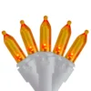 Northlight Set Of 50 Orange LED Mini Christmas Lights 4-in Spacing - White Wire