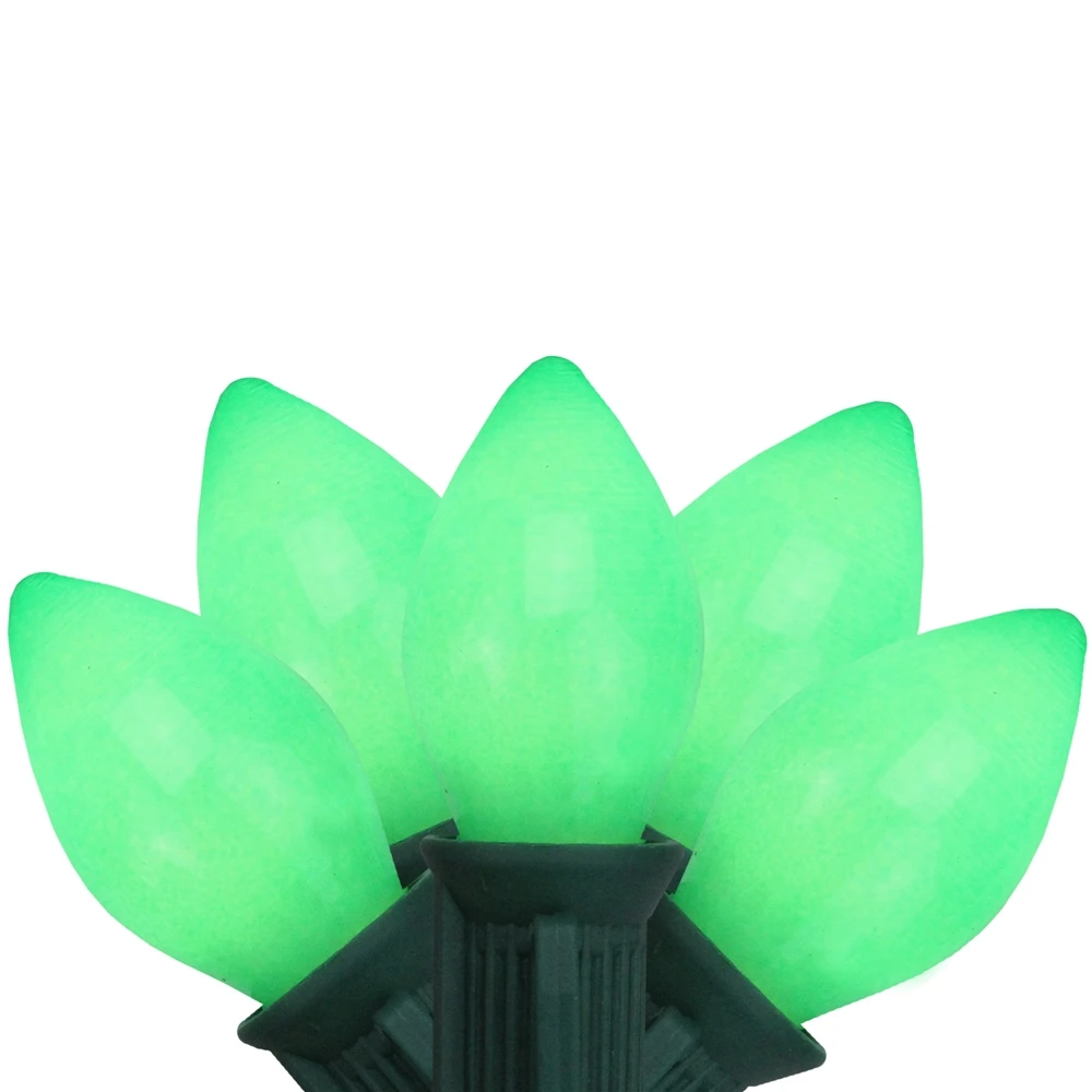 Northlight 25-Count Opaque Green C7 Christmas Light Set - 24-ft Green Wire 1 Northlight 25-Count Opaque Green C7 Christmas Light Set - 24-ft Green Wire