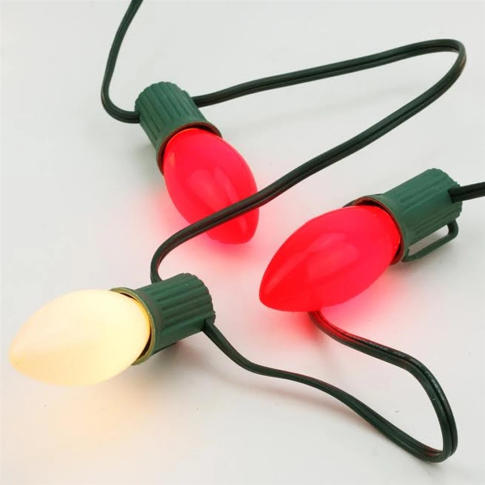 Northlight Opaque Red And White Candy Cane C7 Christmas Light Set - 25-Light 3 Northlight Opaque Red And White Candy Cane C7 Christmas Light Set - 25-Light - Image 3