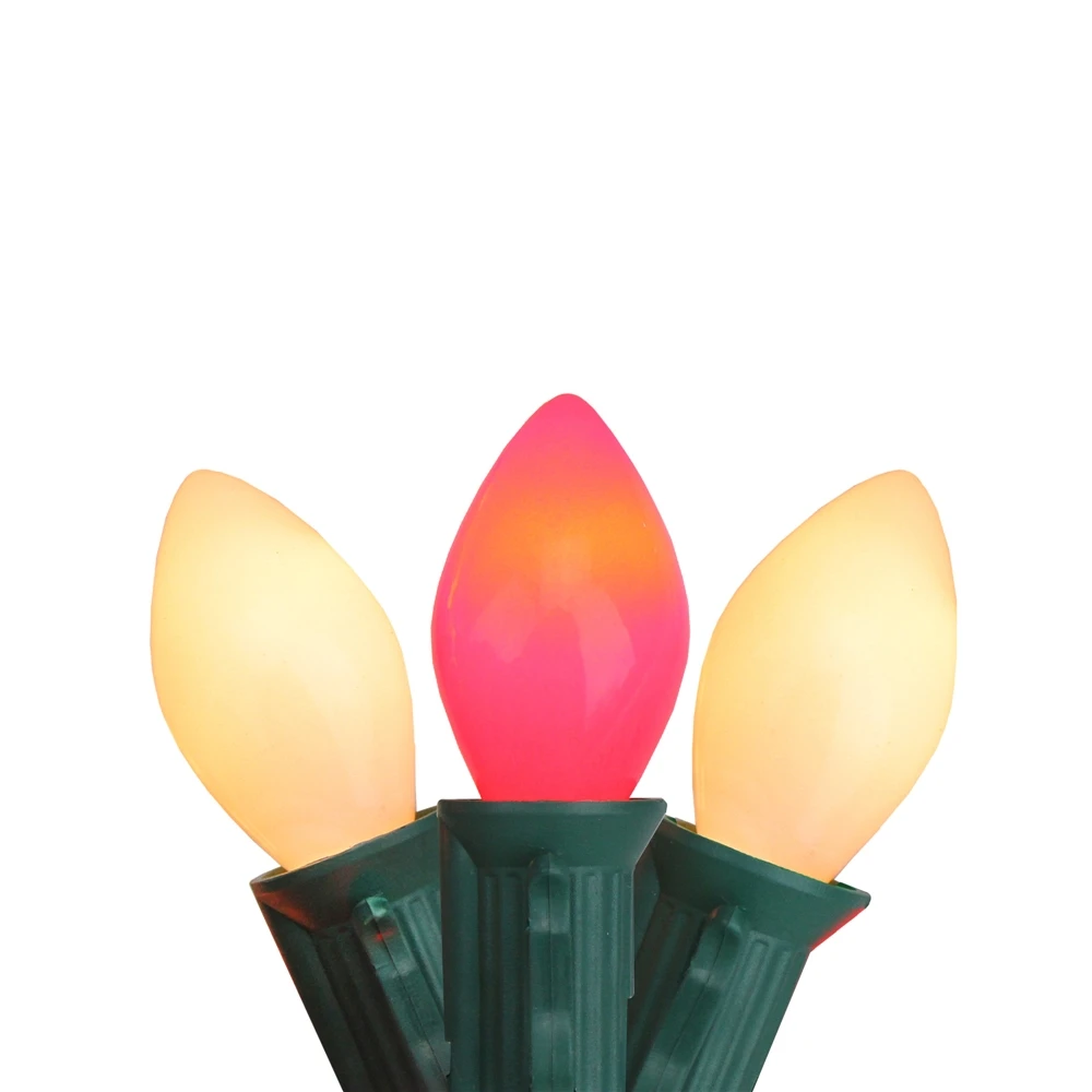 Northlight Opaque Red And White Candy Cane C7 Christmas Light Set - 25-Light 1 Northlight Opaque Red And White Candy Cane C7 Christmas Light Set - 25-Light