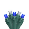 Northlight 50 Blue And White LED Wide Angle Mini Christmas Lights - 16.25-ft Green Wire