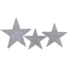 Northlight 24-in LED Silver Stars Outdoor Christmas Decorations - Set Of 3