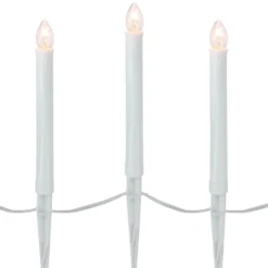 Northlight 10 White Candle Pathway Markers Christmas Lights