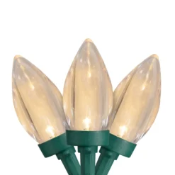Northlight 16-ft Green Wire Warm White LED C9 Christmas Lights - 25-Pack