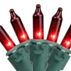 Northlight 100-Count Red Mini Christmas Lights Set - 20.25-ft Green Wire 5 Northlight 100-Count Red Mini Christmas Lights Set - 20.25-ft Green Wire -Cheap Northlight Store 331054691 AlternateImage2