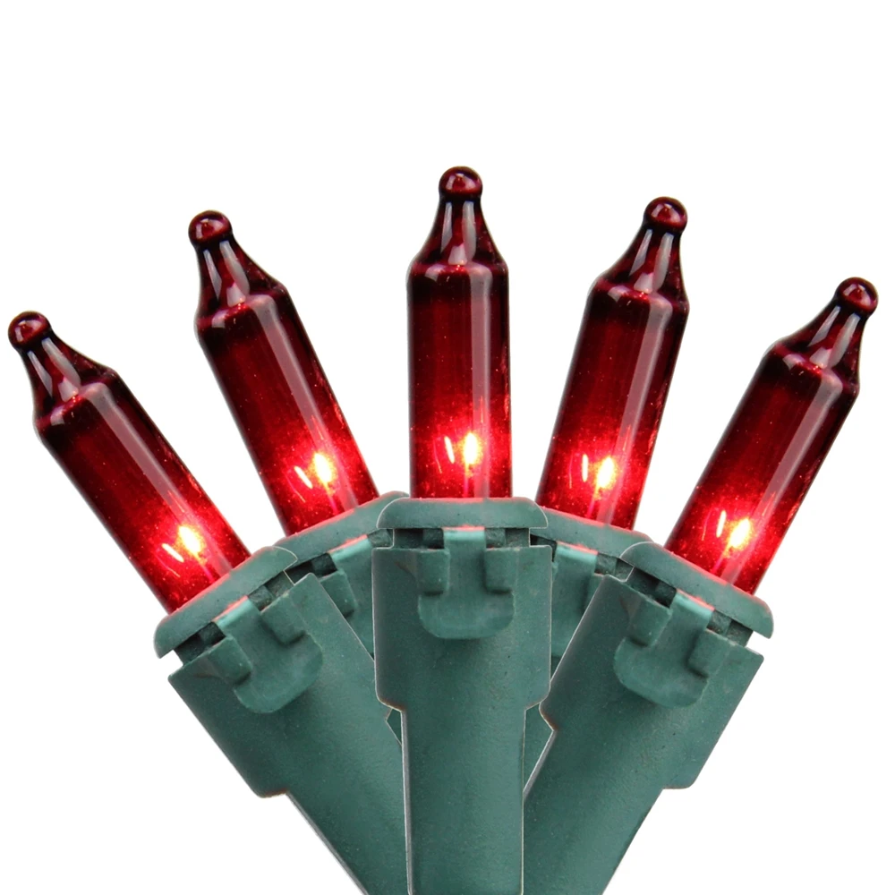 Northlight 100-Count Red Mini Christmas Lights Set - 20.25-ft Green Wire 1 Northlight 100-Count Red Mini Christmas Lights Set - 20.25-ft Green Wire